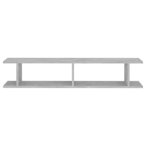 Wall Shelves 2pcs Concrete Grey 105x18x20cm Engineered Wood - Image 5