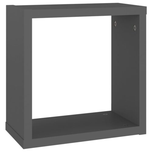 Wall Cube Shelves 6pcs Grey 30x15x30cm - Image 7