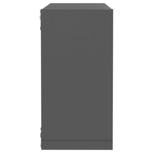Wall Cube Shelves 6pcs Grey 30x15x30cm - Image 9