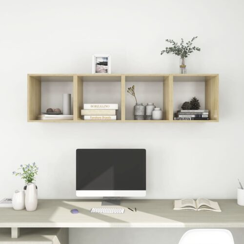 Wall Cabinets 4pcs White Sonoma Oak 37x37x37cm Engineered Wood