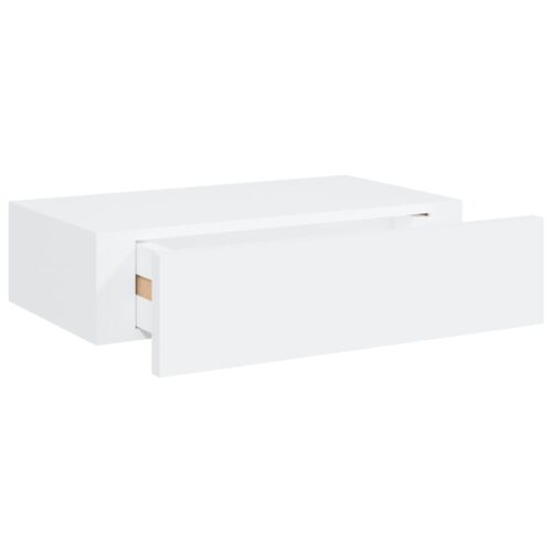 Wall-mounted Drawer Shelf White 40x23.5x10cm MDF - Image 6