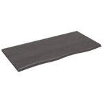 Wall Shelf Dark Brown 100x50x2cm Treated Solid Wood Oak