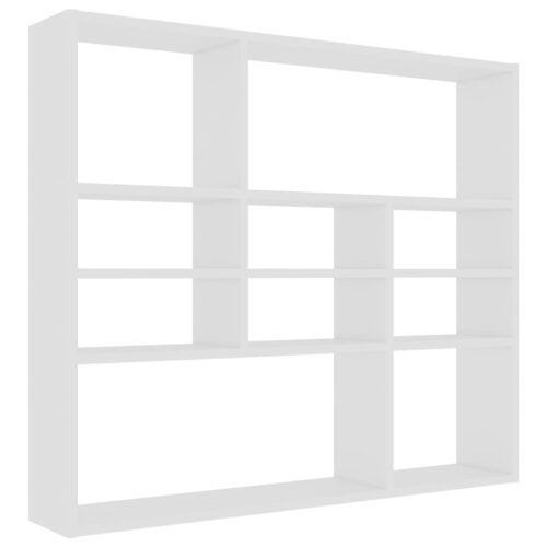 Wall Shelf White 90x16x78cm Engineered Wood - Image 2