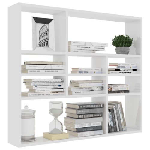 Wall Shelf White 90x16x78cm Engineered Wood - Image 3