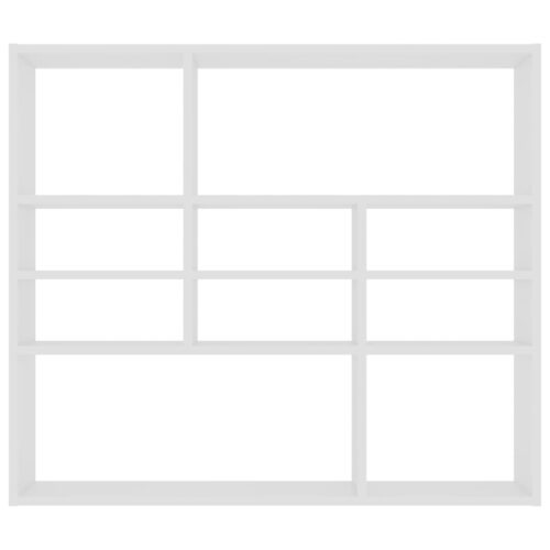 Wall Shelf White 90x16x78cm Engineered Wood - Image 4