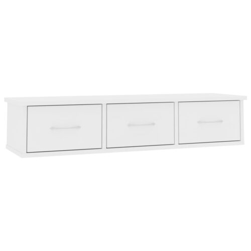 Floating Drawers Cabinet Wall Mount Hanging TV Storage Rack Wooden Drawers Shelf