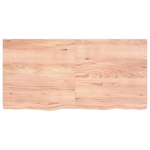 Wall Shelf Light Brown 120x60x(2-4)cm Treated Solid Wood Oak - Image 2