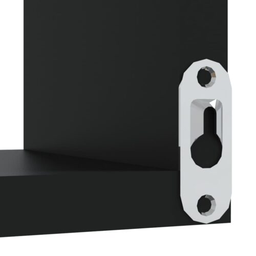 Wall Corner Shelf Black 40x40x50cm Engineered Wood - Image 7