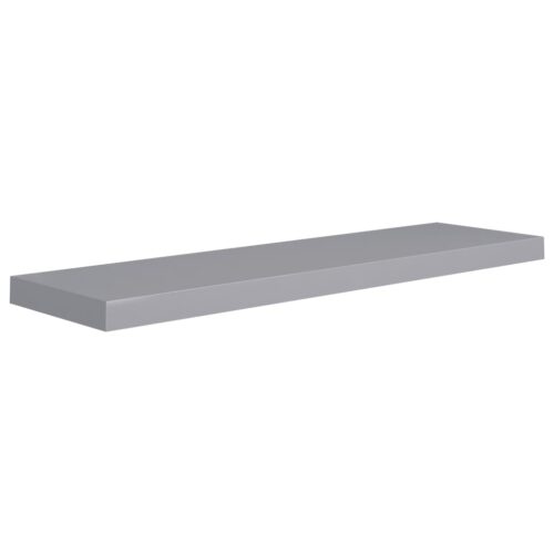 Floating Wall Shelves 2pcs Grey 90x23.5x3.8cm MDF - Image 3