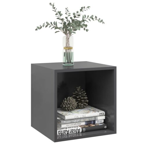 Wall Mounted Storage Shelf Cube Bookshelf Unit Stand Cabinet Bookcase Rack Grey - Image 3
