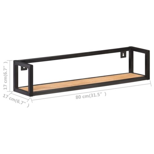 Wall Shelves 2pcs 80cm Solid Acacia Wood - Image 7