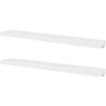 Wall Shelves 4pcs White 120cm
