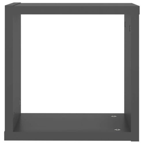Wall Cube Shelves 2pcs Grey 30x15x30cm - Image 8