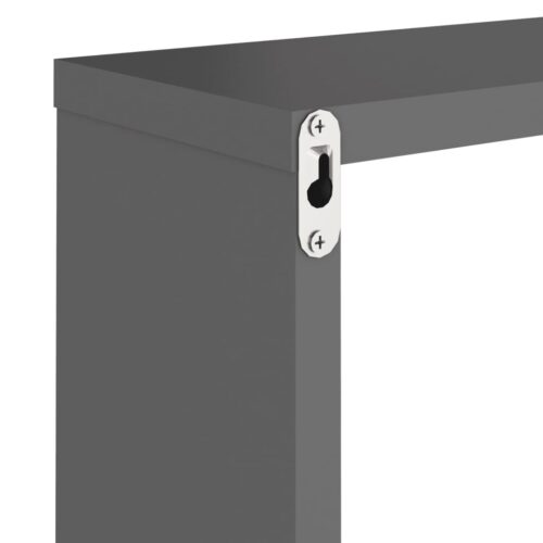 Wall Cube Shelves 2pcs Grey 30x15x30cm - Image 10