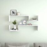 Wall Shelves 2pcs White 100x15x20cm Engineered Wood