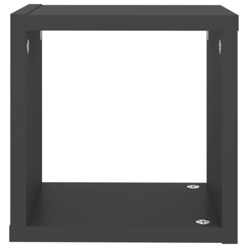 Wall Cube Shelves 4pcs Grey 22x15x22cm - Image 8