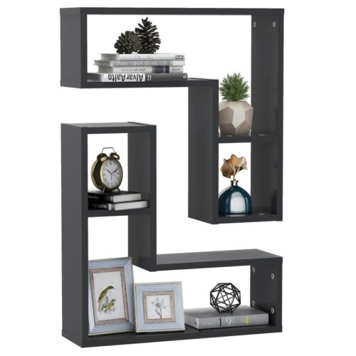 Wall Shelves 2pcs Grey 50x15x50cm Engineered Wood - Image 3