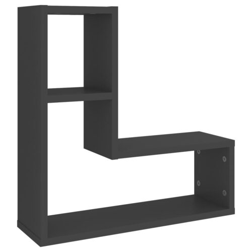 Wall Shelves 2pcs Grey 50x15x50cm Engineered Wood - Image 4
