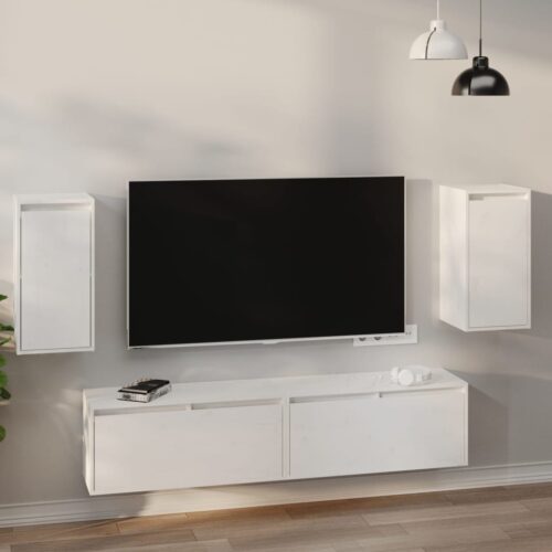 Wall Cabinets 2pcs White 30x30x60cm Solid Wood Pine - Image 12
