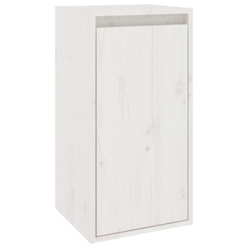 Wall Cabinets 2pcs White 30x30x60cm Solid Wood Pine