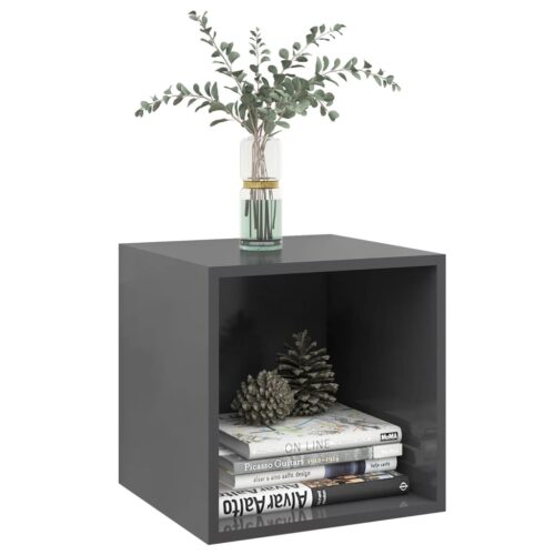 Wall Cabinets 2pcs Grey 37x37x37cm Engineered Wood - Image 5
