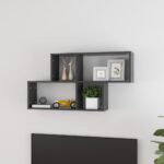 Wall Shelf Grey 100x18x53cm Engineered Wood