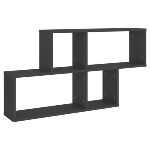 Wall Shelf Grey 100x18x53cm Engineered Wood - Image 2