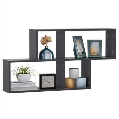Wall Shelf Grey 100x18x53cm Engineered Wood - Image 3