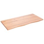 Wall Shelf Light Brown 100x50x2cm Treated Solid Wood Oak