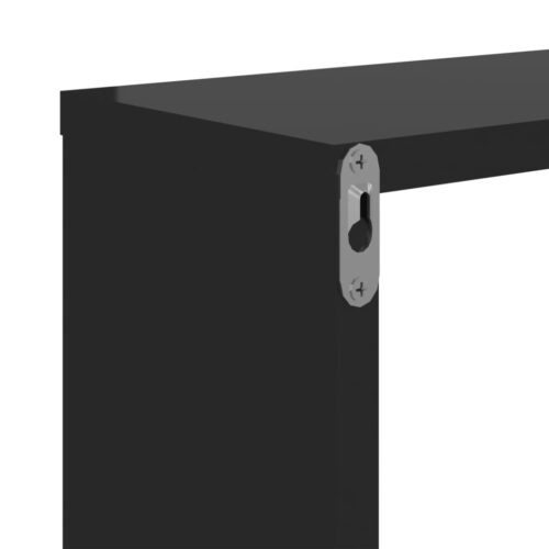 Wall Cube Shelves 6pcs High Gloss Black 22x15x22cm - Image 10