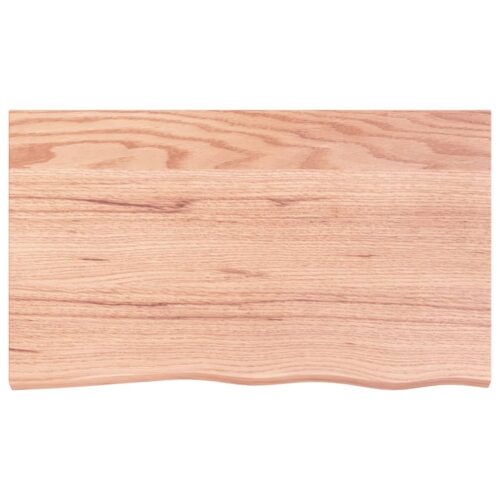 Wall Shelf Light Brown 100x60x2cm Treated Solid Wood Oak - Image 2
