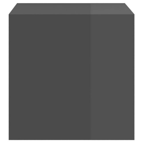 Wall Cabinets 2pcs High Gloss Grey 37x37x37cm Engineered Wood - Image 9