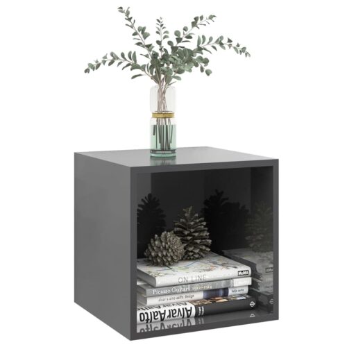 Wall Cabinets 4pcs High Gloss Grey 37x37x37cm Engineered Wood - Image 6
