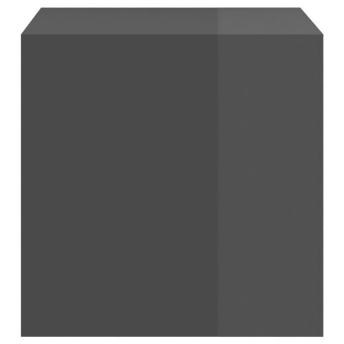 Wall Cabinets 4pcs High Gloss Grey 37x37x37cm Engineered Wood - Image 9