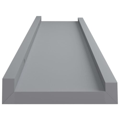 Picture Frame Ledge Shelves 2pcs Grey 60x9x3cmmDF - Image 5
