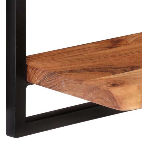 Wall Shelves 2pcs 40x24x35cm Solid Wood Acacia Steel - Image 5
