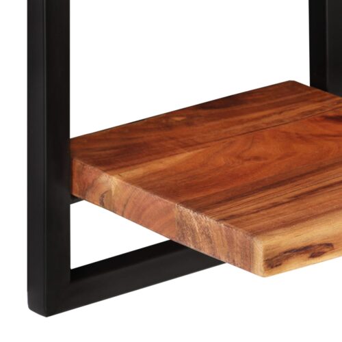 Wall Shelves 2pcs 25x25x75cm Solid Wood Acacia Steel - Image 6