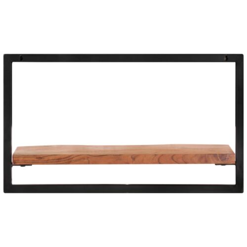 Wall Shelves 2pcs 60x25x35cm Solid Wood Acacia Steel - Image 3