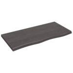 Wall Shelf Dark Brown 100x50x(2-4)cm Treated Solid Wood Oak