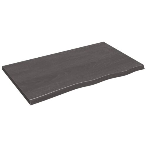 Wall Shelf Dark Brown 100x60x(2-4)cm Treated Solid Wood Oak