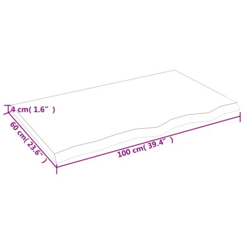 Wall Shelf Dark Brown 100x60x(2-4)cm Treated Solid Wood Oak - Image 7