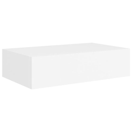 Wall-mounted Drawer Shelves 2pcs White 40x23.5x10cm MDF - Image 2