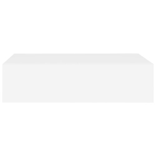 Wall-mounted Drawer Shelves 2pcs White 40x23.5x10cm MDF - Image 5
