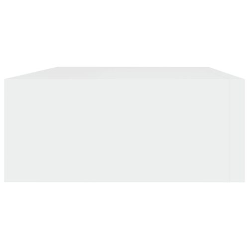 Wall-mounted Drawer Shelves 2pcs White 40x23.5x10cm MDF - Image 6