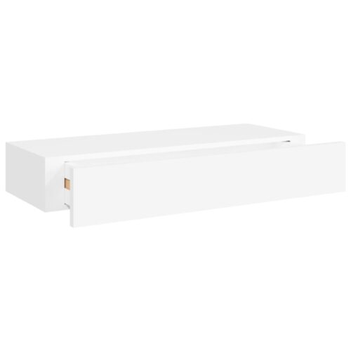 Wall-mounted Drawer Shelves 2pcs White 60x23.5x10cm MDF - Image 7