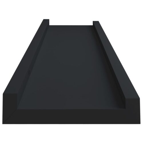 Picture Frame Ledge Shelves 2pcs Black 40x9x3cmmDF - Image 5