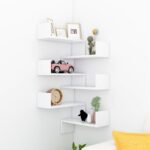 Wall Corner Shelves 2pcs White 40x40x50cm Engineered Wood