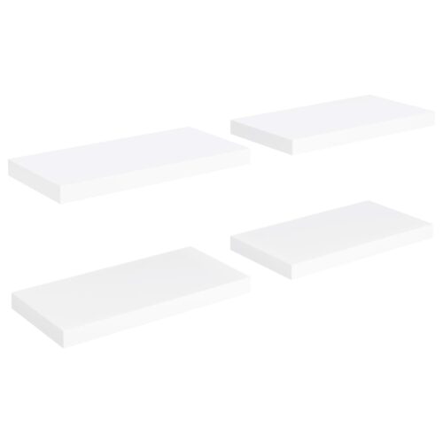 Floating Wall Shelves 4pcs White 50x23x3.8cm MDF - Image 2