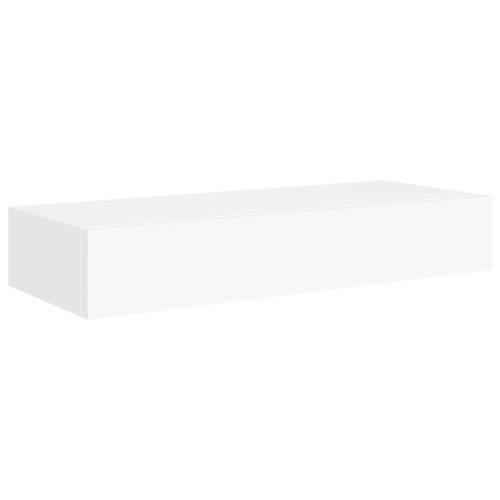 Wall-mounted Drawer Shelf White 60x23.5x10cm MDF - Image 2