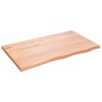 Wall Shelf Light Brown 100x60x(2-4)cm Treated Solid Wood Oak